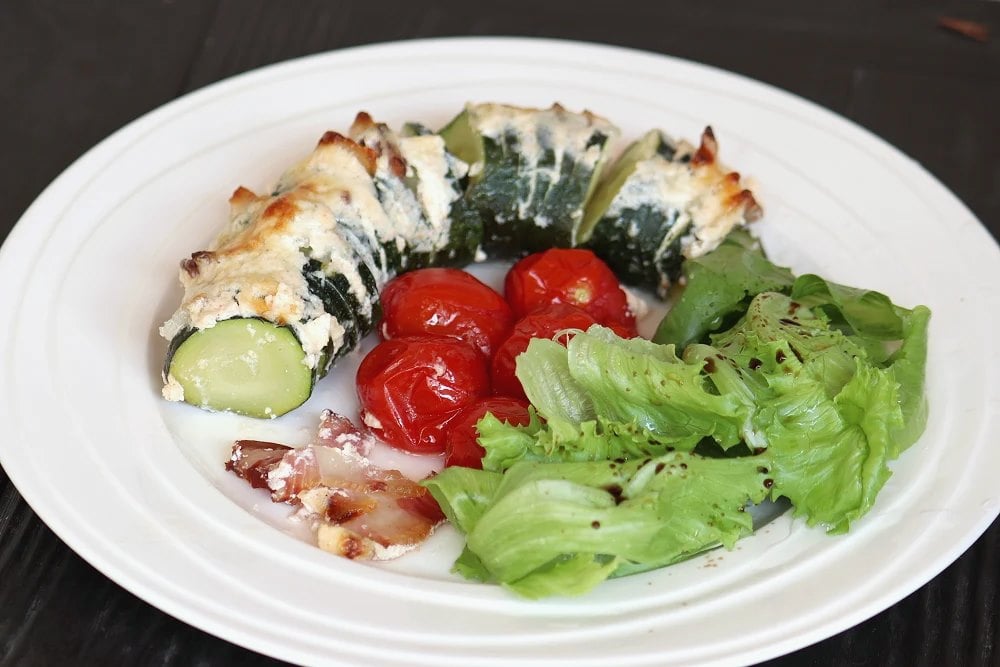 Zapekaná cuketa so slaninou, recept Kamila