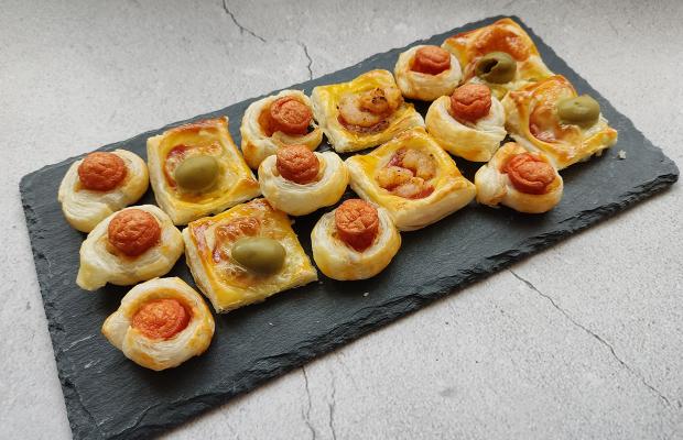 Efektné a rýchle slané koláčiky z lístkového cesta, Slané, recept, dasa_