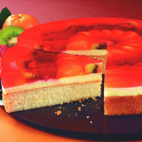 Torta s červeným želé
