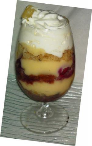 Ananásovo- malinové trifle - recept postup 1
