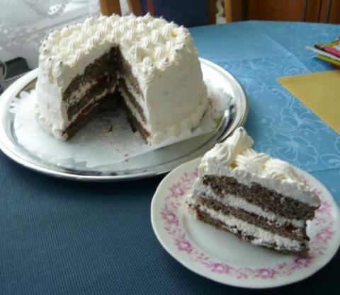 Makovo biela torta - recept postup 1