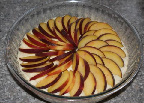 Broskyňový koláč - recept postup 4