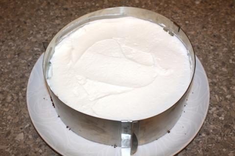 Čokoládovo - čerešňová tortička s tvarohom - recept postup 9
