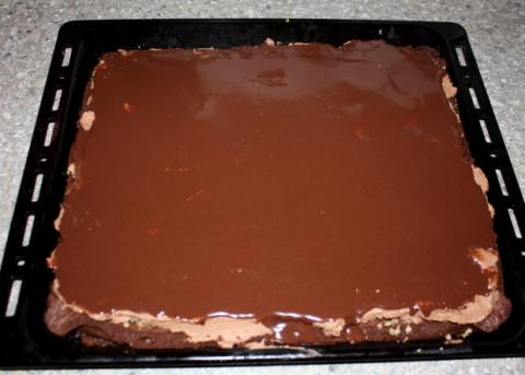 Čokoládovo orechové rezy bez múky - recept postup 9