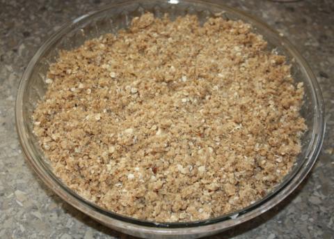 Jablkový crumble - recept postup 8