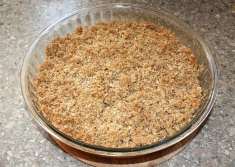 Jablkový crumble - recept postup 9