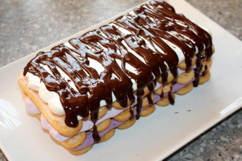 Nepečený smotanovo-čučoriedkový zákusok - recept postup 12