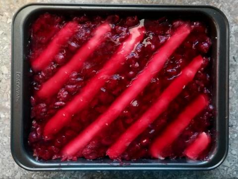 Efektný višňový rez - recept postup 2