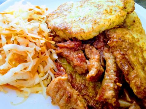 Plnené zemiakové placky - recept postup 1