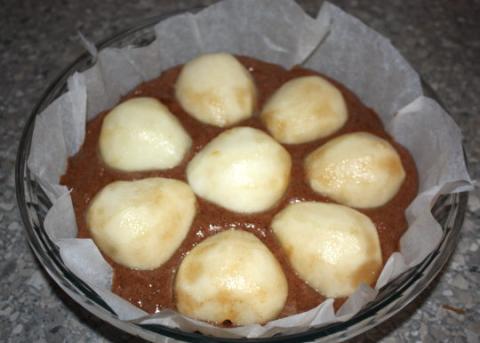 Čokoládový koláč s hruškami - recept postup 10
