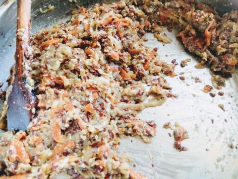 Baklažánové placky s ľanovými semiačkami - recept postup 1