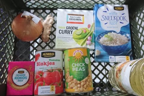 Cícer na kari - recept postup 1