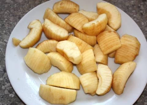 Jemný jablkový koláč - recept postup 2