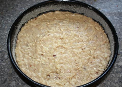 Jablkovo orechový koláč - recept postup 6