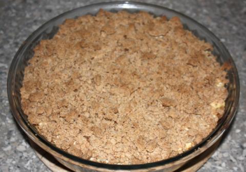 Jablkový koláč s tvarohom - recept postup 11