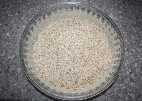 Sypaný jablkový koláč s tvarohom - recept postup 4
