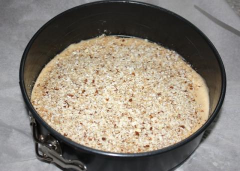 Jablkový koláč s orechami - recept postup 3