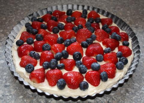 Jahodový koláč - recept postup 4
