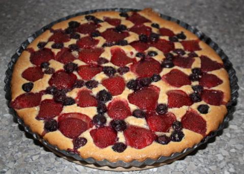 Jahodový koláč - recept postup 5