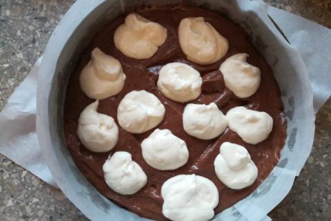 Kakaovo - tvarohový koláčik bez múky - recept postup 1