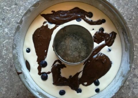 Tvarohovo-kakaový koláč - recept postup 1