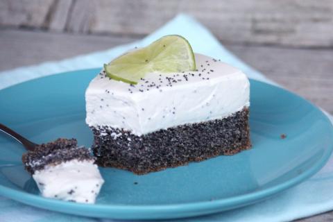 Makovo - smotanová nízkosacharidová torta - recept postup 2