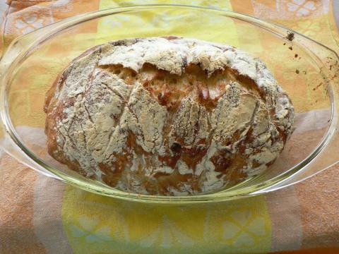 Nemiesený chlieb - recept postup 1