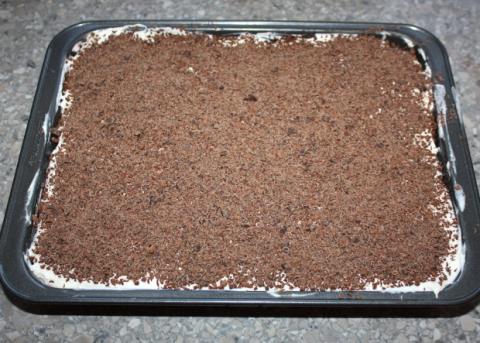 Nepečený trojfarebný smotanový zákusok - recept postup 6