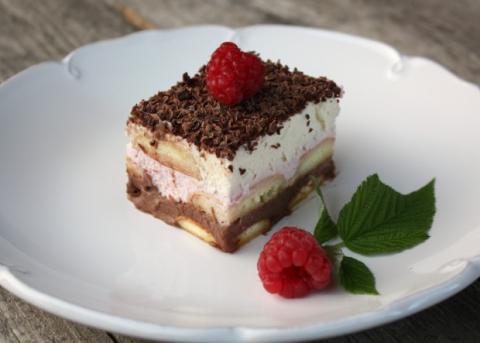 Nepečený trojfarebný smotanový zákusok - recept postup 7