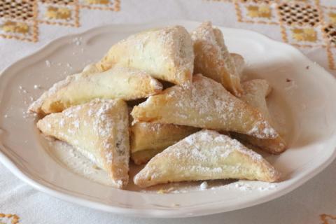 Plnené taštičky z lístkové cesta - recept postup 9