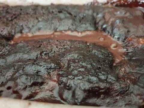 Pečený čokoládový puding - recept postup 2