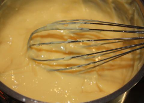 Ríbezľový pohár s pudingovým krémom - recept postup 4