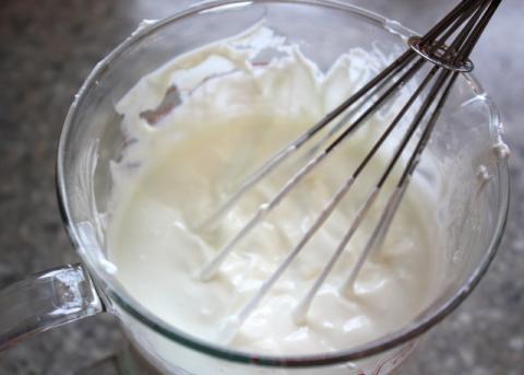 Smotanový pohár s jahodami - recept postup 3