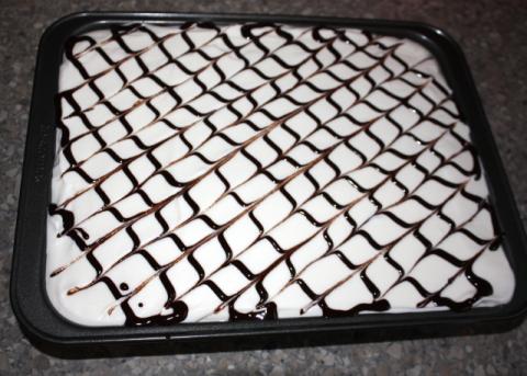 Nepečený zákusok s broskyňami - recept postup 9