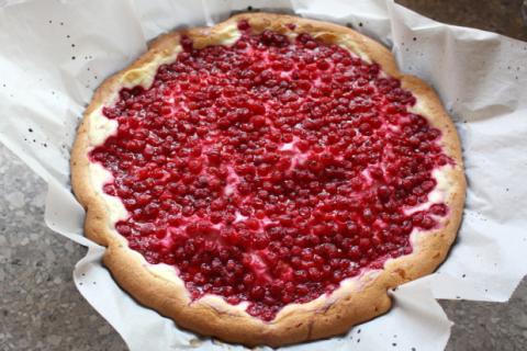 Ríbezľový koláč s tvarohom - recept postup 8