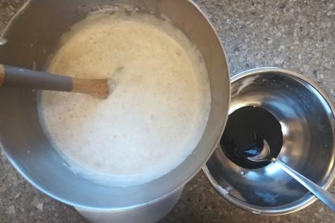 Zebra koláč - recept postup 1