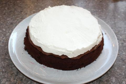 Čokoládová torta s mascarpone a ovocím - recept postup 8