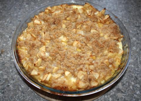 Jablkový cheesecake - recept postup 10