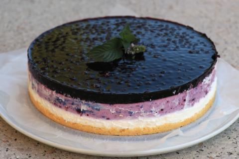 Nepečená čučoriedková torta - recept postup 5