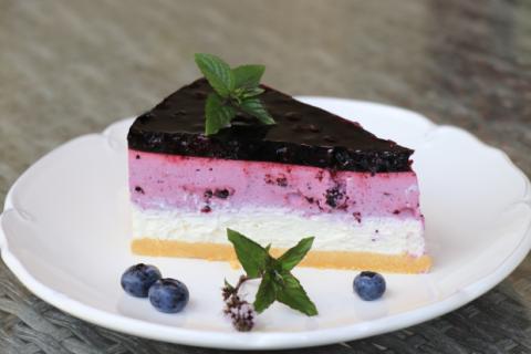 Nepečená čučoriedková torta - recept postup 6