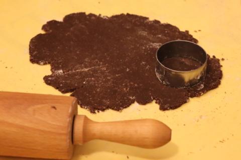 Pečiatkové sušienky kakaové - recept postup 1