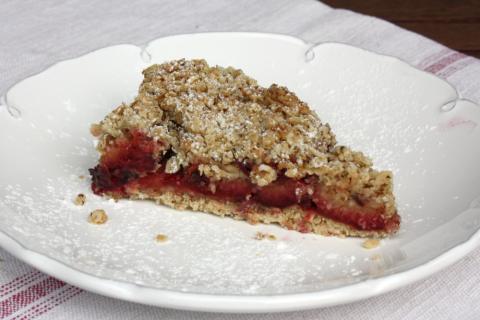 Slivkový koláč s posýpkou - recept postup 10