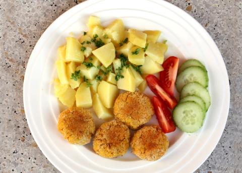 Fašírky z červenej šošovice pečené na plechu - recept postup 7