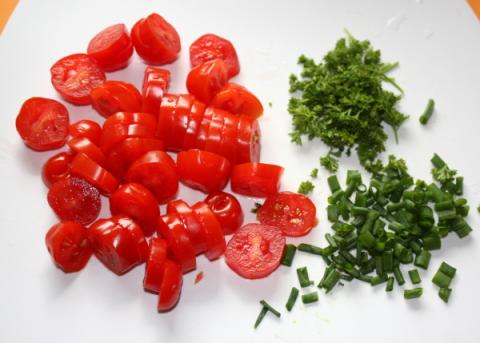 Kurací šalát so špargľou - recept postup 3