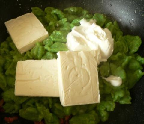 Špenátové halušky - recept postup 4