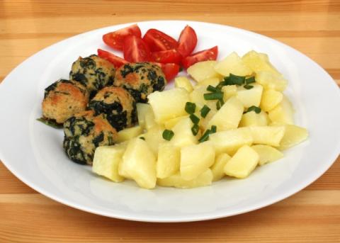 Špenátové guličky - recept postup 5