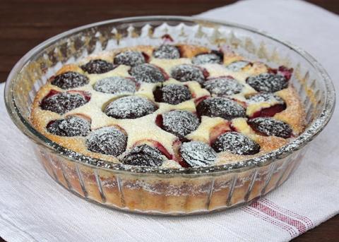 Tvarohový nákyp so slivkami - recept postup 6