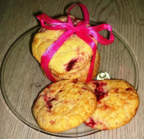 Malinovo citrónové cookies ♥ - recept postup 1