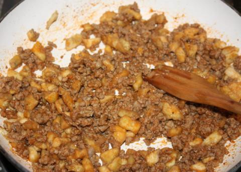 Plnený baklažán - recept postup 4