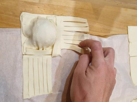 Jablkovo mandľový šatôčok - recept postup 3